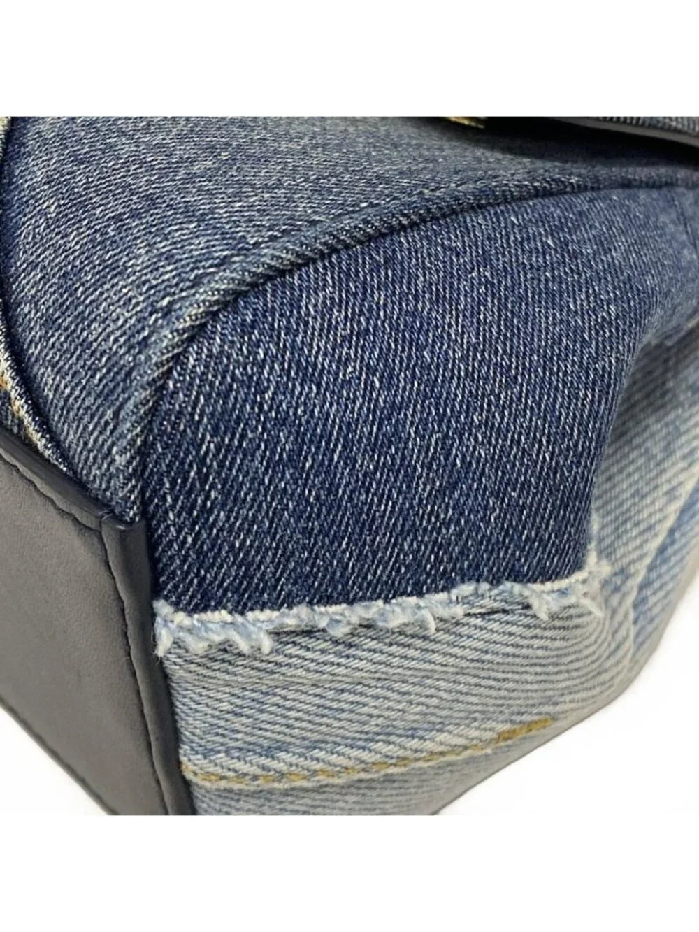 ★SOLD★ Dolce & Gabbana Handbag Shisiri Navy Dark Light Blue Leather - Picture 13 of 15